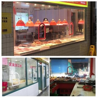 收银窗框销售专用售货卤肉台式小吃店压克力卤菜店玻璃窗口门2020