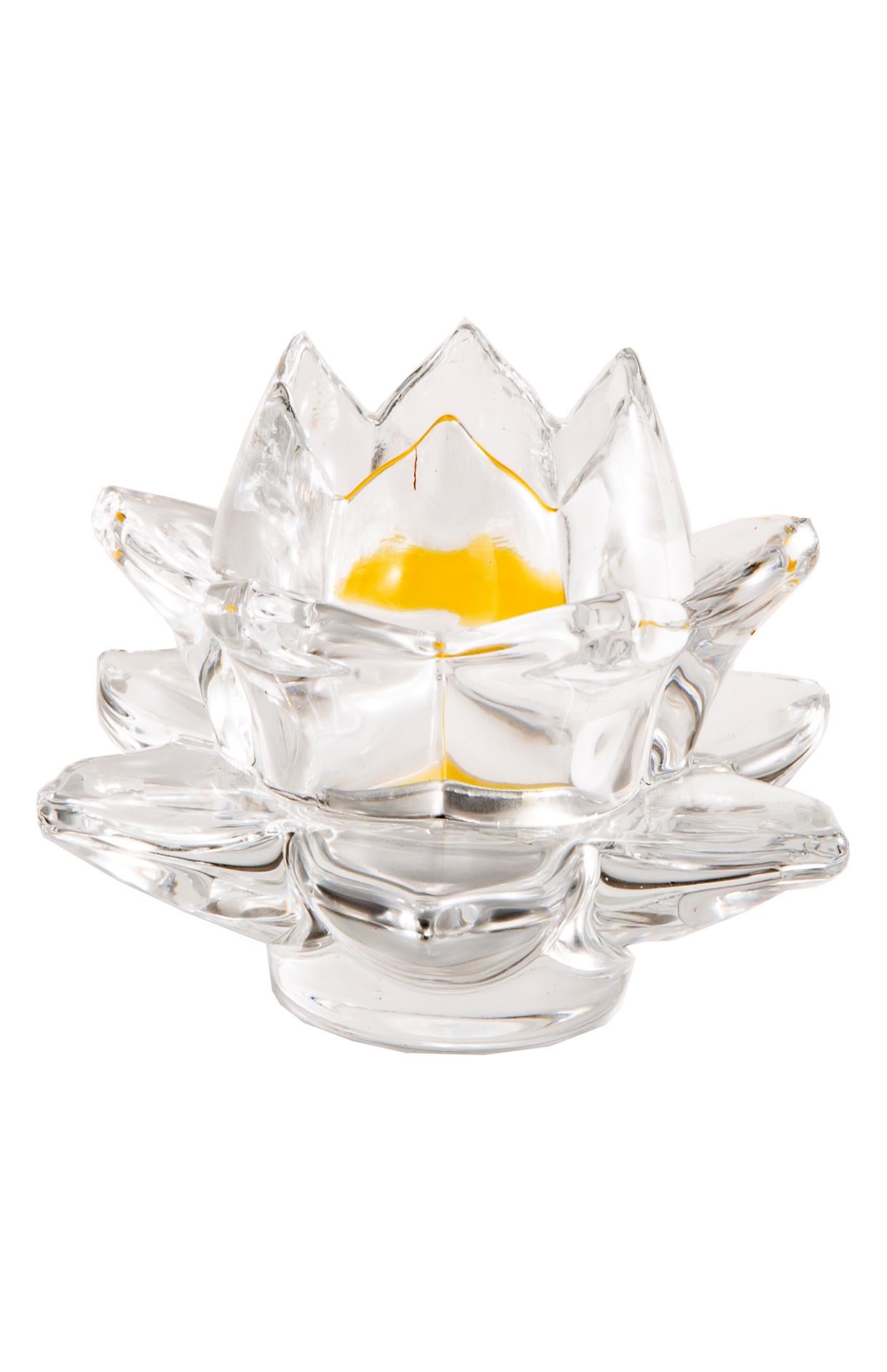 烛台座灯底座莲花耐高温灯水晶装一对【玻璃灯架u供佛盏灯】酥油