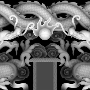 新品双龙碑精雕图i双龙戏珠碑头墓雕图石碑龙头碑j碑p石材雕刻浮d