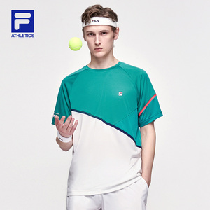 fila athletics 斐乐男士短袖t恤夏季新款运动网球打底衫