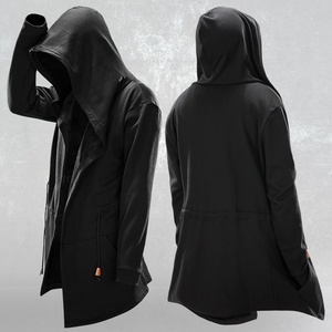 春夏季刺客斗篷信条风衣暗黑系v教条卫衣男中长款巫师帽衫披风外