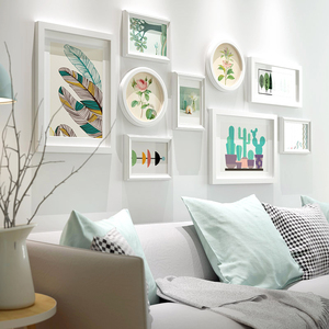 200人付款淘宝北欧风沙发背景墙面装饰创意相片墙客厅照片墙相框挂墙