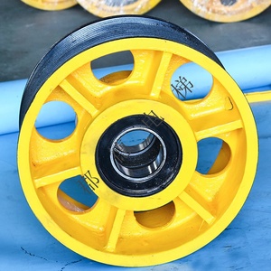 适用于富士达电梯导向轮415-14-10轿顶铸铁对重反绳滑槽滚动轴承