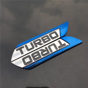 个性涡轮增压turbo车标3d立体金属汽车贴纸标识车身o车尾装饰改装