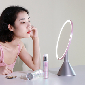 茄紫智能muid大圆镜日光化妆镜台式led桌面补光梳妆智能美妆镜子