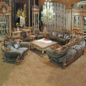 欧式沙发法式全实木雕刻布艺沙发高档奢华别墅客厅大户型沙发组合