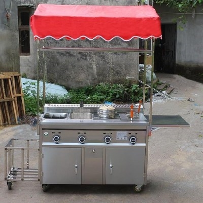 小吃车多功能早餐车摆摊小推车牛杂u街边炸串餐盒鸡排手抓饼机