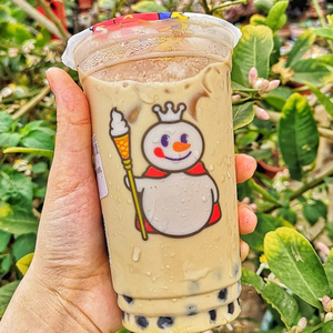 蜜雪冰城奶茶杯子圣代杯700mlu型杯打包袋袋子塑料杯z封口膜吸管