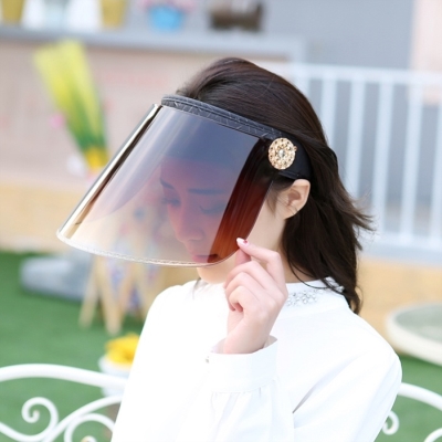 塑料妈妈款夏季遮阳帽c遮脸防晒大帽檐遮挡脸部斜阳挡风太阳帽时