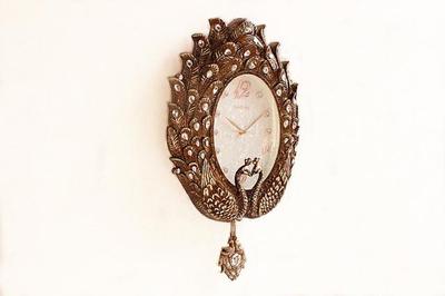 创星尚礼时钟音婚时b扫式意摇钟欧厅摆秒艺挂术客静造型海档之高