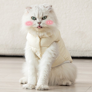 猫咪衣服冬装折耳羽绒服暹罗保暖棉衣美短棉服幼猫加绒防挣脱掉毛