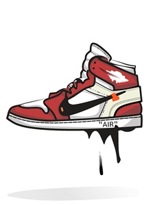 新品球鞋海报clot丝绸aj装饰画j喷泡系列潮牌球鞋服装店卧室奶茶