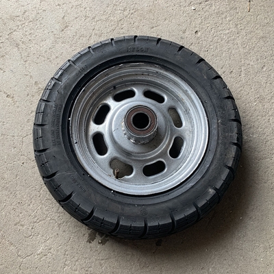 喷漆翻新摩两轮胎 托轮连机马b车轮带轴手推拖车工地发电轴轮