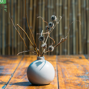 2021w禅意花艺新中式龙柳干枝禅意插花摆件茶几茶室干花花艺装饰