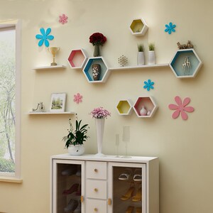 墙上置物架壁挂客厅电视背景墙隔板造型组合格子储物木框装饰搁板