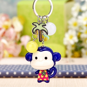 水钻果冻小猴子汽车钥匙扣女可爱创意包包挂件钥匙链圈饰礼品