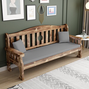 双人凳子靠背老式木沙发农村实木小沙发长椅两人坐三人小居室客厅