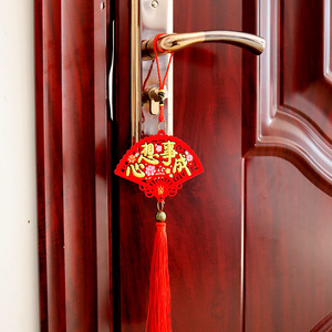 新年门挂福袋挂件门把r手装饰门锁春节挂饰过年门上吊饰喜庆中国