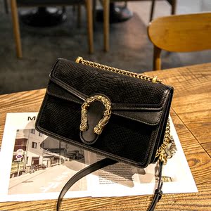 经典酷奇古奇2021新款高级感女包丝绒酒神时尚女包链条单肩斜挎包