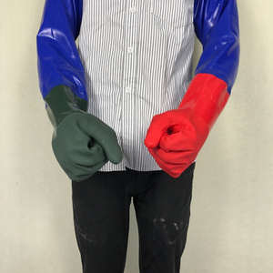 冬天洗车手套下水连体防水水产专用加绒超长薄款杀鱼碗衣加绒棉保