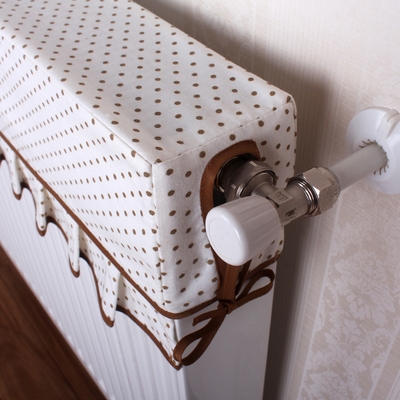 暖气饰盖饰白布暖包片装色暖艺布装尘i气气约定防管包罩半简制罩.