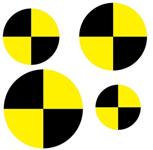 对角点哑光不反光黄黑扫描跟踪标志点圆形目标点三维扫描仪标记