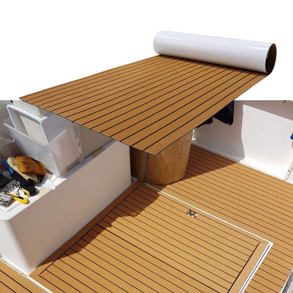 游艇eva仿柚木90x240cm地板房车快艇船专用防滑地垫j豪华游轮甲板