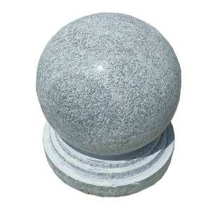 新品子挡车石离球挡车球石石墩子圆球车k理石障隔石石护栏阻大石