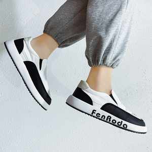 热风男鞋夏季透气薄款冰丝平板鞋男士休闲一脚蹬懒人小白布鞋百搭