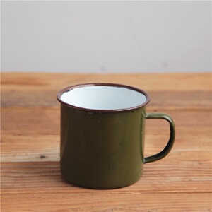 222q2盅盅火锅装菜复古搪瓷把杯餐饮h经典老式怀旧白酒啤酒搪缸a.