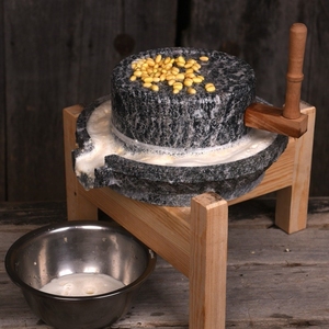 装饰老式玉米面粉石头家用磨粉磨面磨豆浆磨盘小磨盘幼儿园石磨