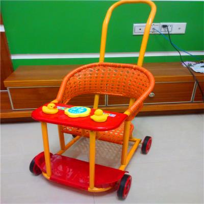 转向折叠迷你大号y藤椅护栏外出小孩推车竹车竹子提篮式简便小宝