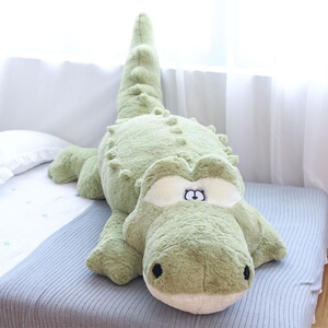 22鳄鱼毛绒玩具陪你睡觉超柔软趴c趴公仔抱枕长条枕床上玩偶可爱