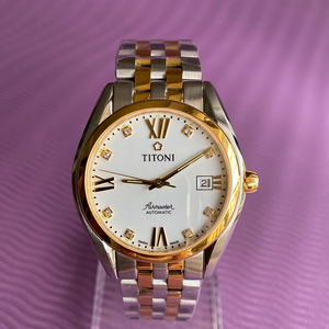 瑞士正品梅花titoni手表男表空霸系列自动机械表钢带防水女表