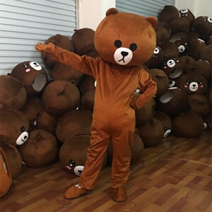 重庆网红布朗熊卡通服装 布g偶装成人行走熊衣服玩偶求婚道具出租