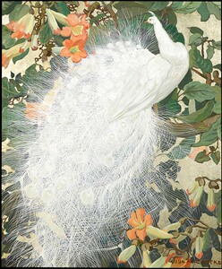 苏绣diy套件初x学 g白孔雀凌霄花 大画心50*60 新手入门礼品刺绣