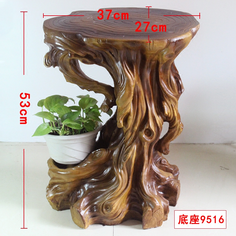 仿木树桩底座
