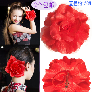 新娘头花头饰品古装头花旗头花朵发夹爵士舞斗牛舞蹈头花头饰发饰