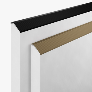 45度柜门斜边拉手铝合金五金型材鞋柜门板抽屉黑色隐形超薄嵌入式