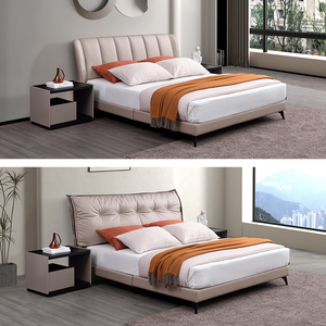 非同家具现代简约软包可拆卸实木软床卧室双人床婚床1.8m
