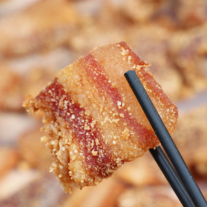 米粉干渣肉安徽农家自制风干土猪腊肉火渣肉六安大