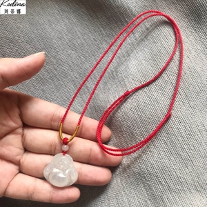 高档手工编织红绳宝宝女款男士吊坠挂绳翡翠蜜蜡玉佛细绳子项链级