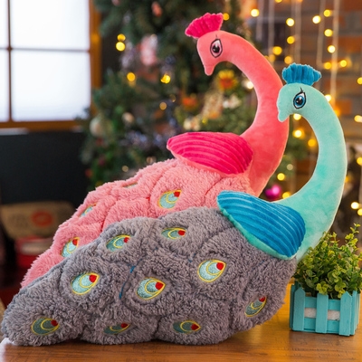 孔雀抱枕公仔毛绒玩具可爱女孩睡觉抱玩偶布娃娃女生韩国超萌p懒