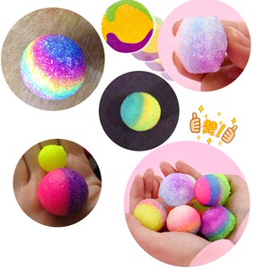 小朋友手工七彩跳跳沙魔法弹力球创意奇妙m彩色夜光跳跳沙跳跳球