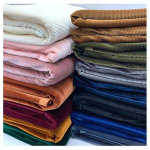 多色弹力抽丝条绒金丝绒布料服装裤子面料阔腿裤吊带衫不倒绒面.