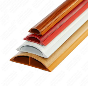 网络线地板木纹线槽扣线槽防踩x电缆家用遮挡自粘隐藏行线槽pvc阻