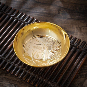 筷子金碗小孩周岁礼套装铜碗满月礼宝宝金饭碗粉豆百货店阿里巴巴为