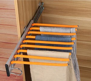 旋转挂衣架西裤架拉出伸缩间收纳衣架活动折叠推拉挂衣架拉伸拉架