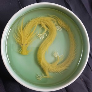 支持定制 树脂画3d龙 立体画龙 纯手绘 树脂画l龙 3d画龙 13*4cm