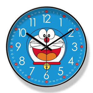 6810唯美童趣客厅挂钟x哆啦a梦早教家用时钟挂表卧室石英钟